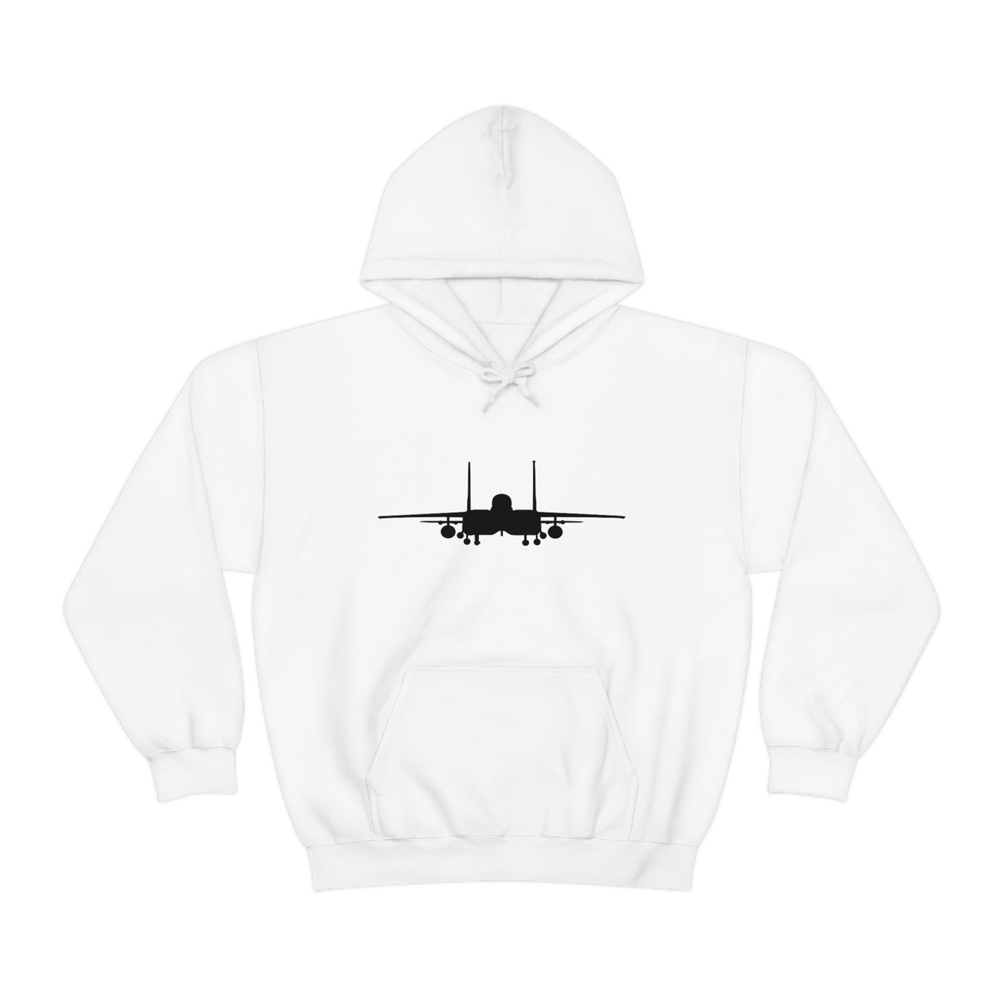 Unisex Heavy Blend™ Hooded Sweatshirt, F-15E Front Silhouette