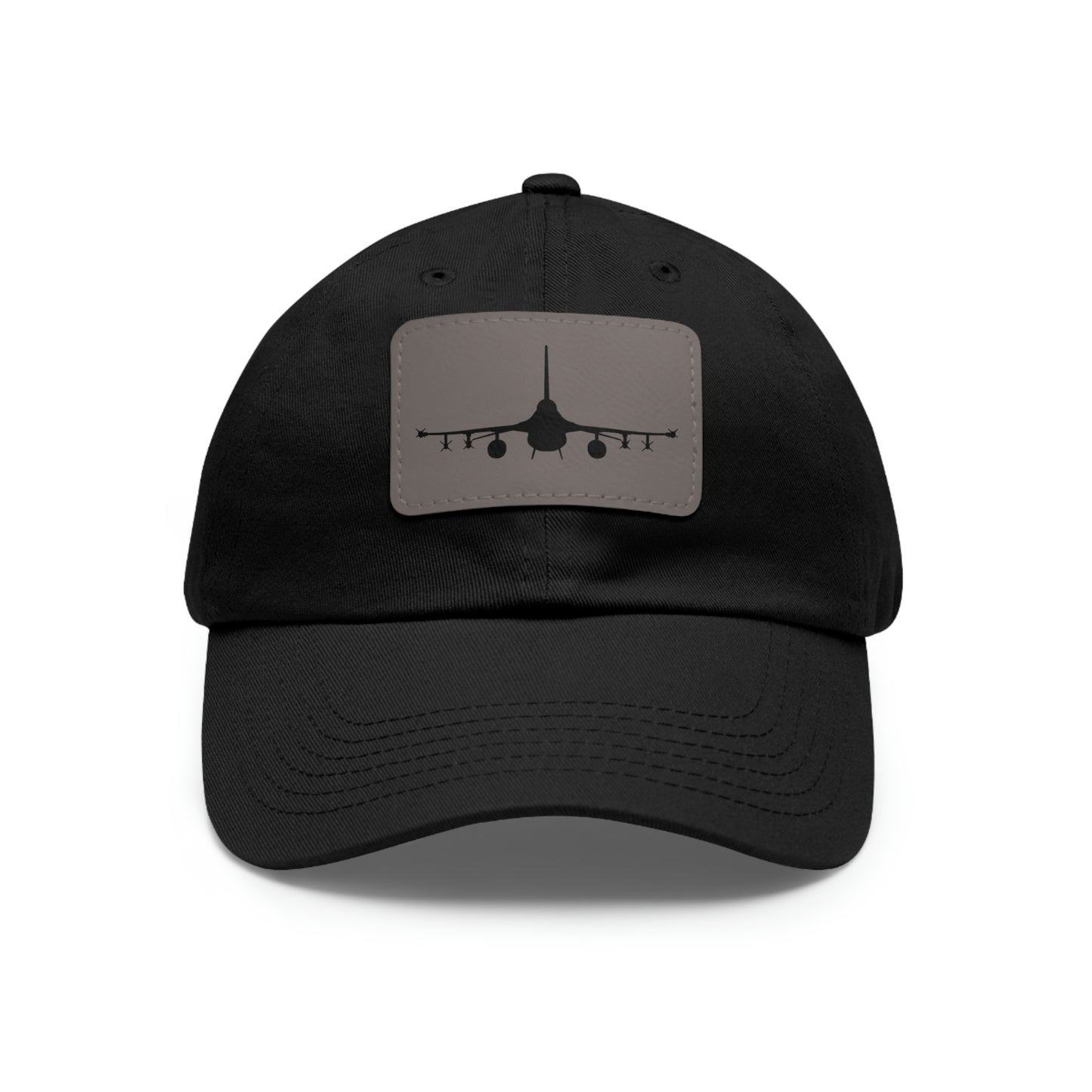 F-16 Silhouette Leather Patch Hat, Multiple Colors