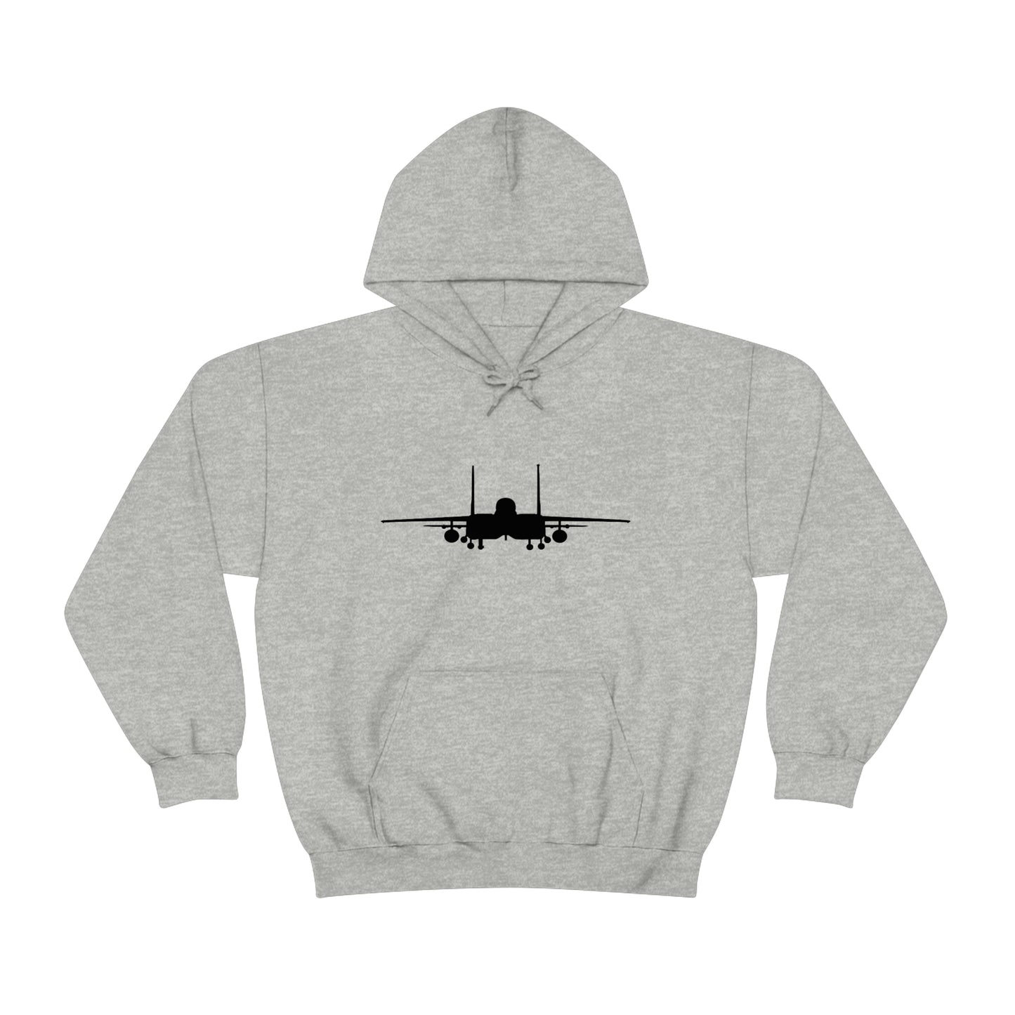 Unisex Heavy Blend™ Hooded Sweatshirt, F-15E Front Silhouette