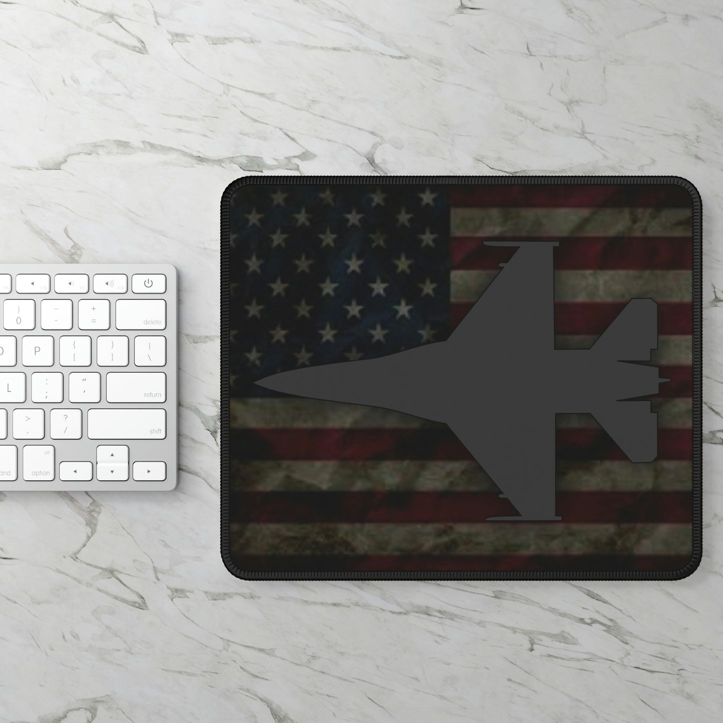 Gaming Mouse Pad, F-16 & Flag