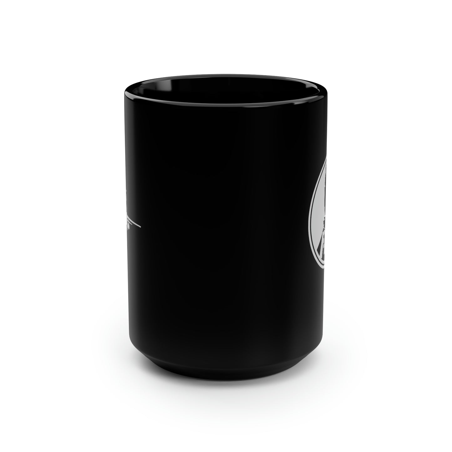 F-15E Day/Night & Front Silhouette Black Mug, 15oz