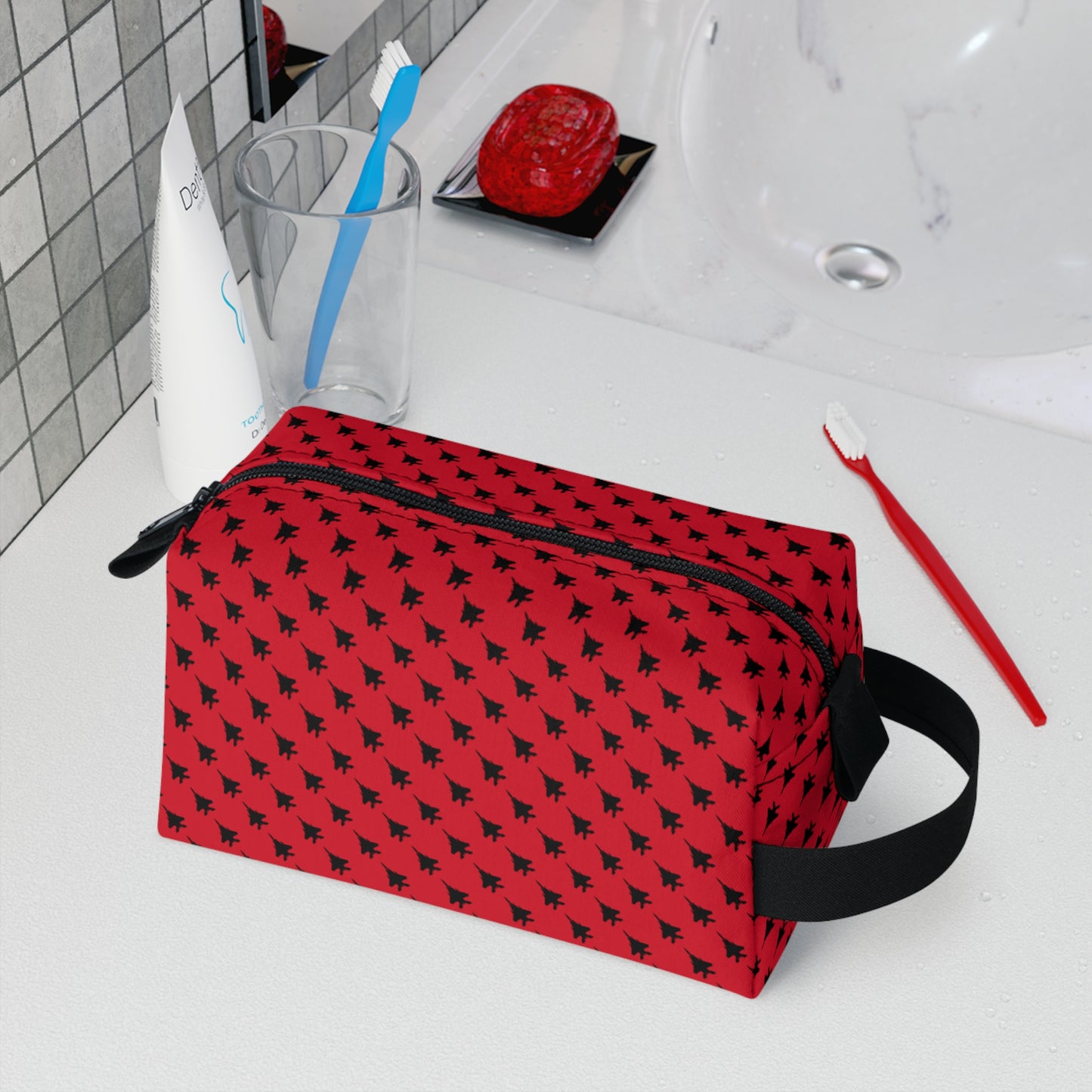 F-15E Toiletry Bag, Red