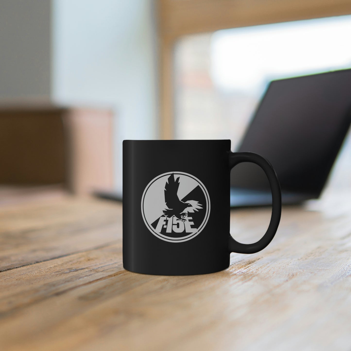 F-15E Day/Night & Front Silhouette 11oz Black Mug