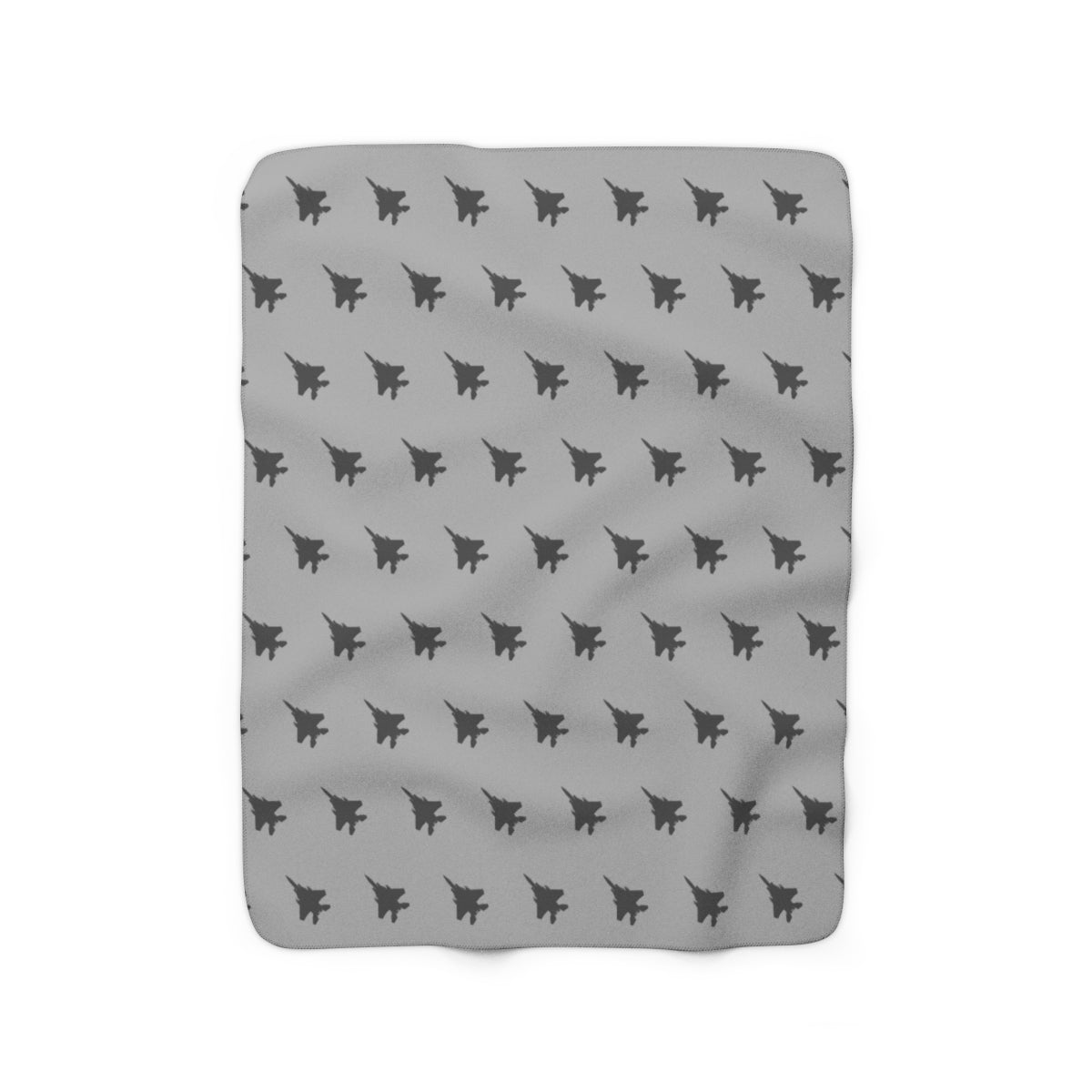 F-15E Sherpa Fleece Blanket, Light Gray