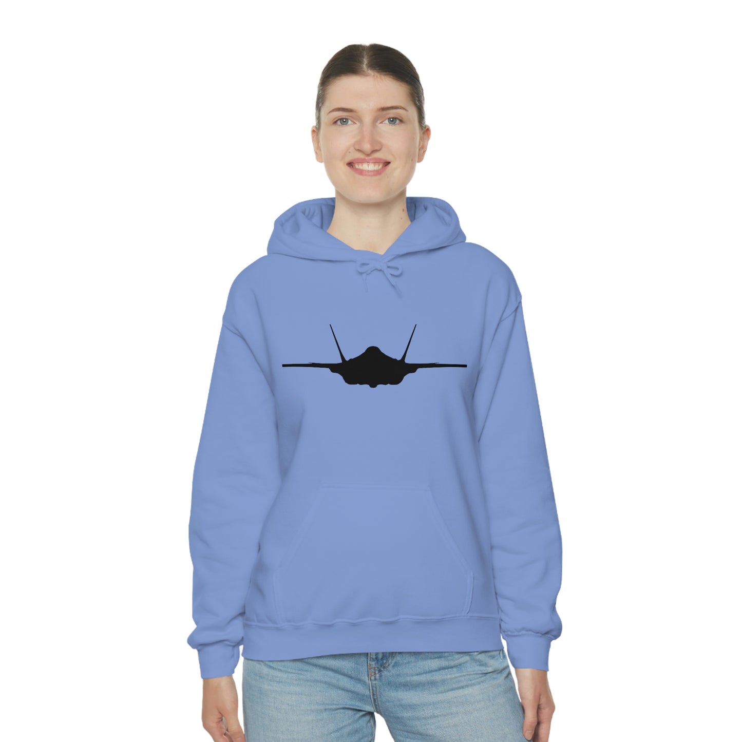 Unisex Heavy Blend™ Hooded Sweatshirt, F-35 Front Silhouette