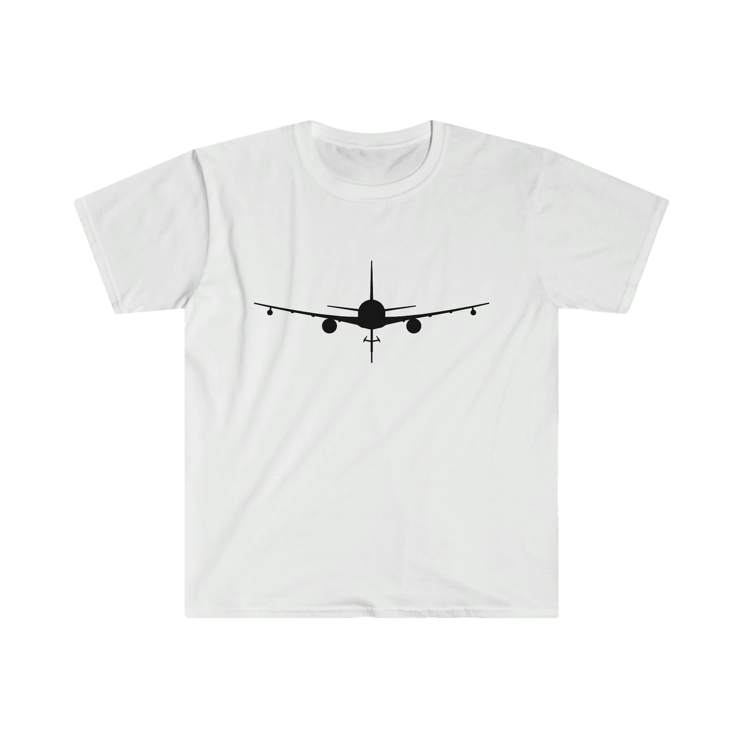 KC-46 Front Silhouette Unisex Softstyle T-Shirt, Multiple Colors Available