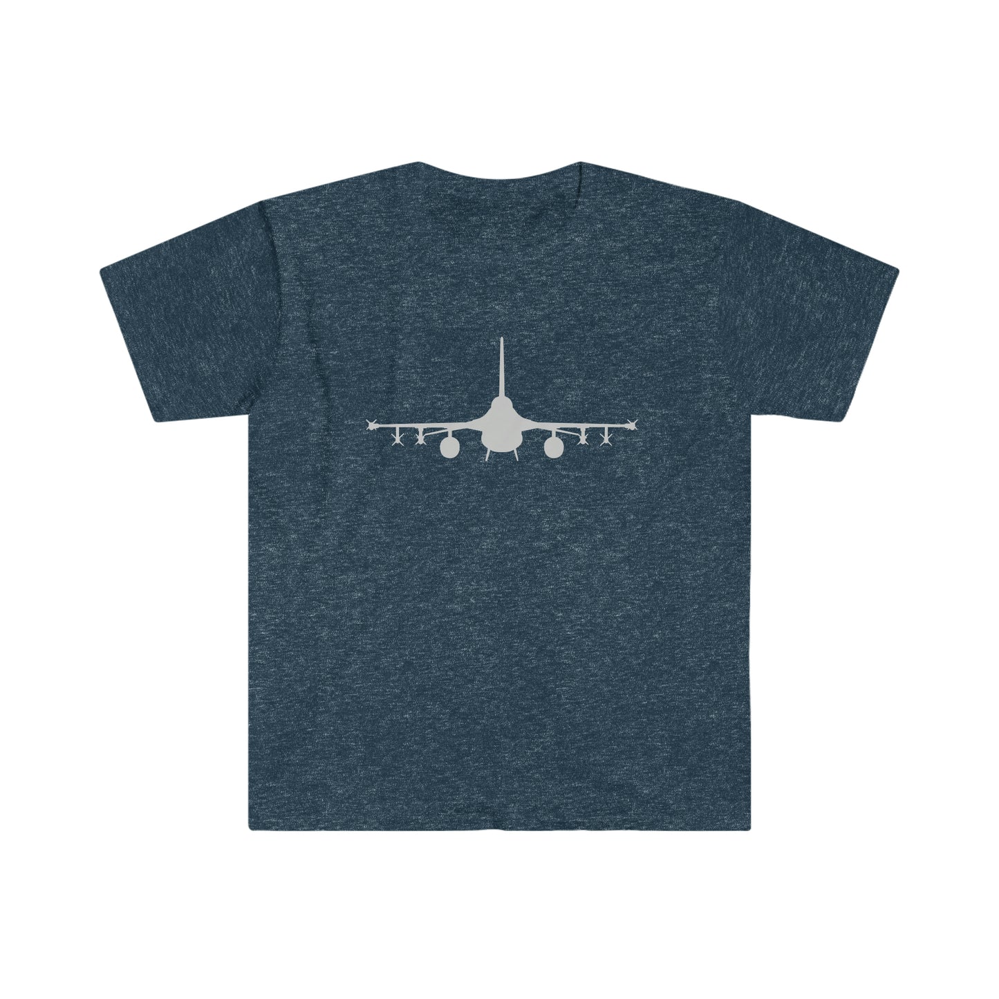 F-16 Front Silhouette Unisex Softstyle T-Shirt, Multiple Colors Available