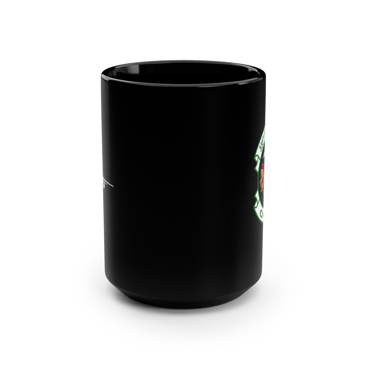 335FS & F-15E Front Silhouette Black Mug, 15oz