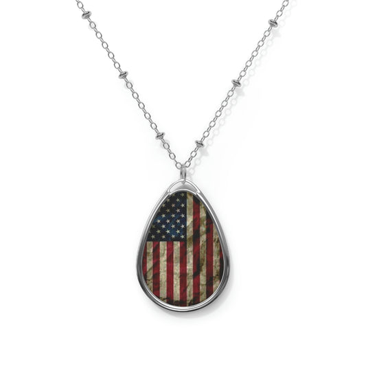 Old Glory Oval Necklace