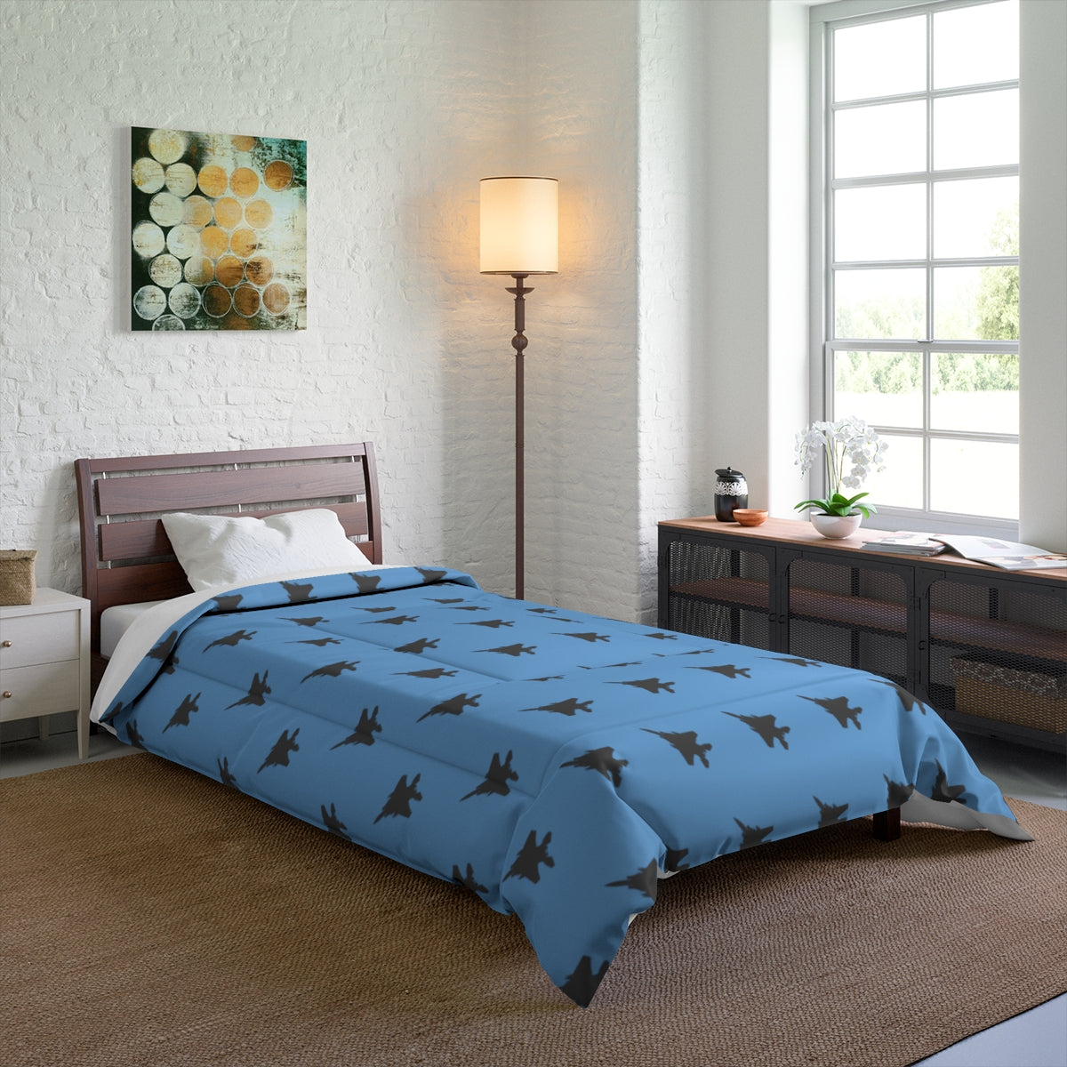 F-15E Comforter, Light Blue, Multiple Sizes Available