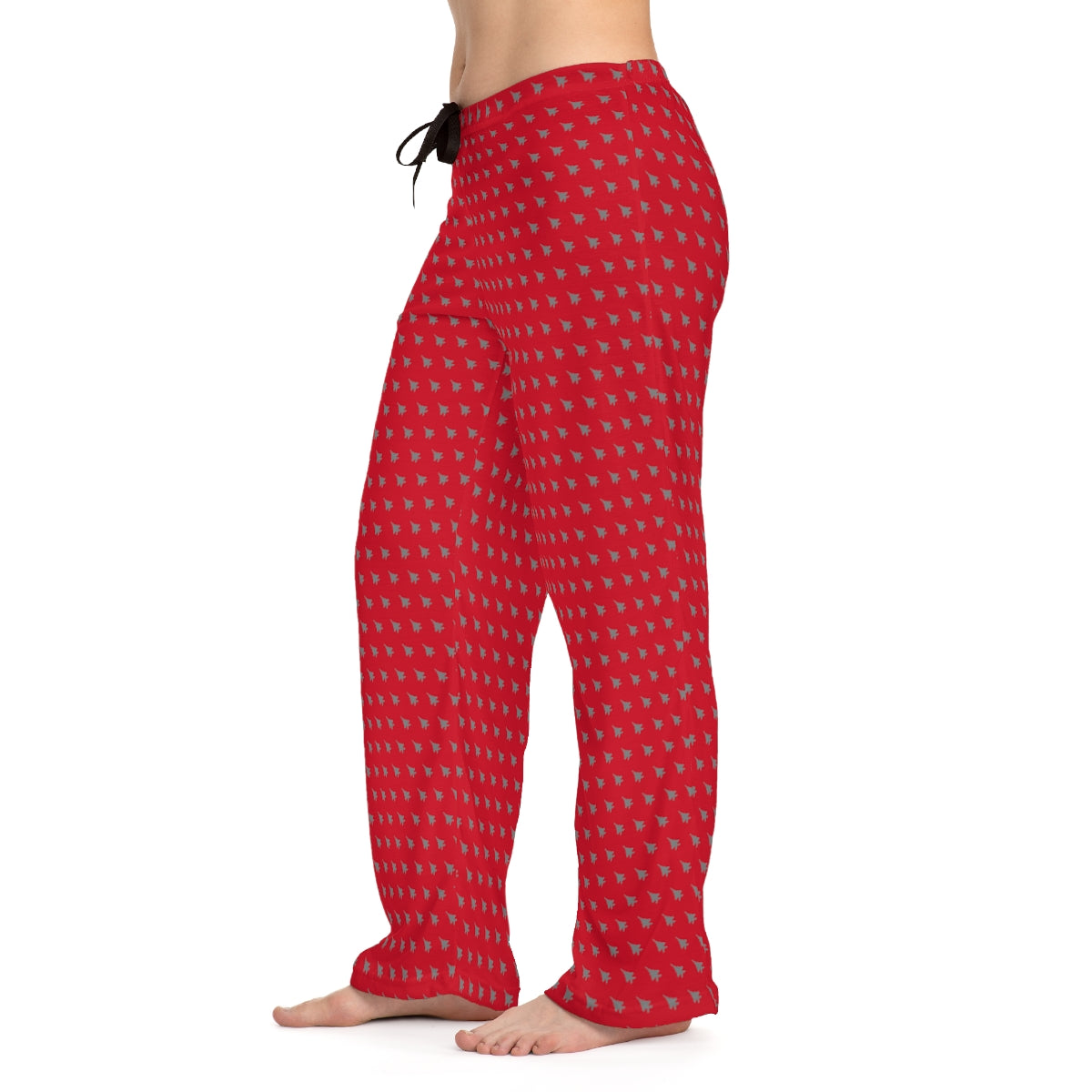 F-15E Women's Pajama Pants, Dark Red