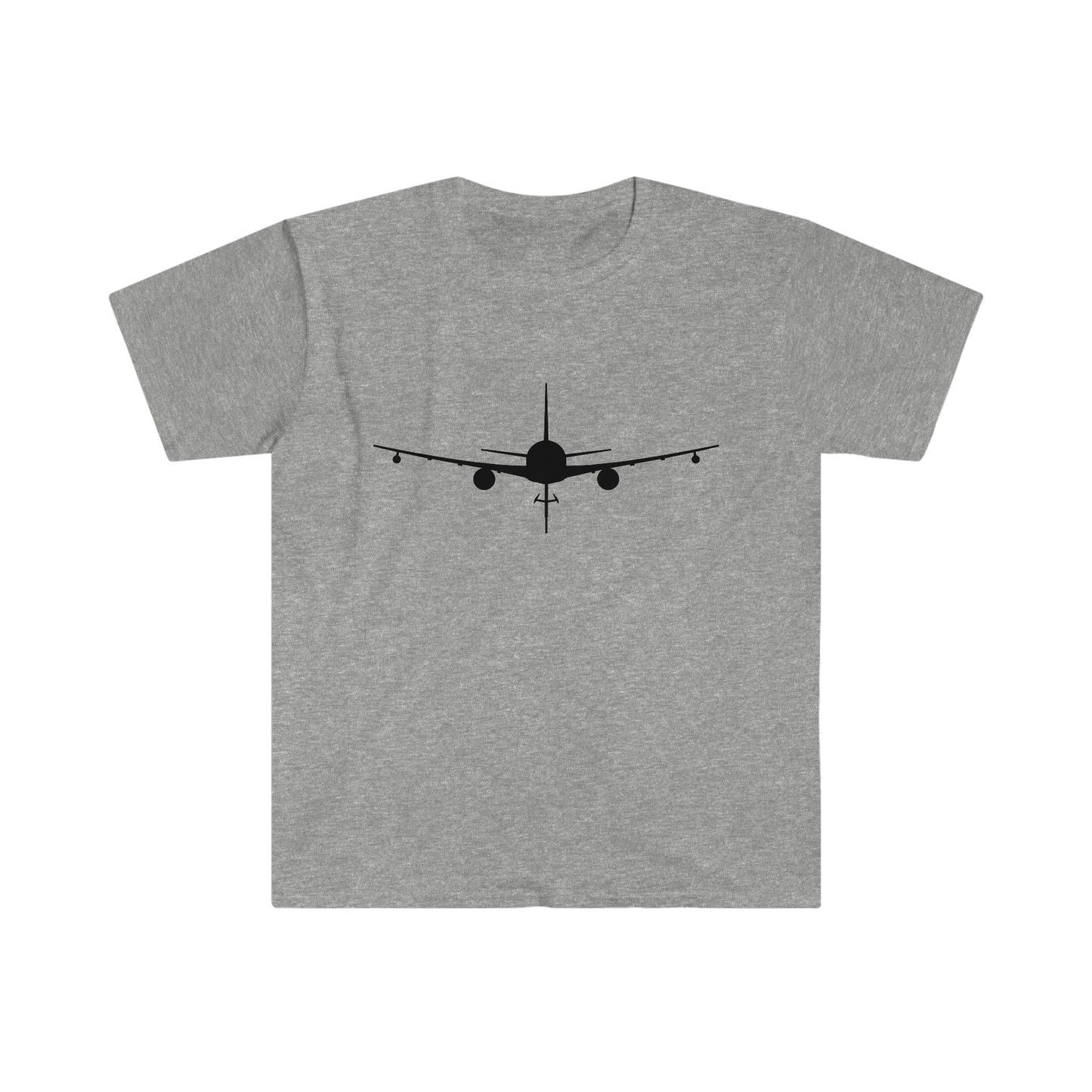 KC-46 Front Silhouette Unisex Softstyle T-Shirt, Multiple Colors Available