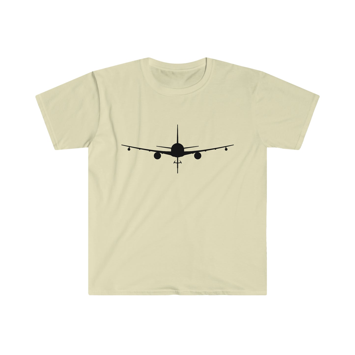 KC-46 Front Silhouette Unisex Softstyle T-Shirt, Multiple Colors Available