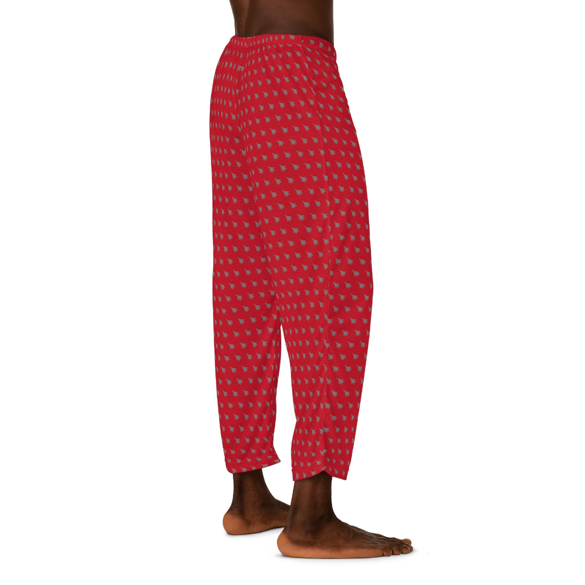 F-15E Men's Pajama Pants, Dark Red