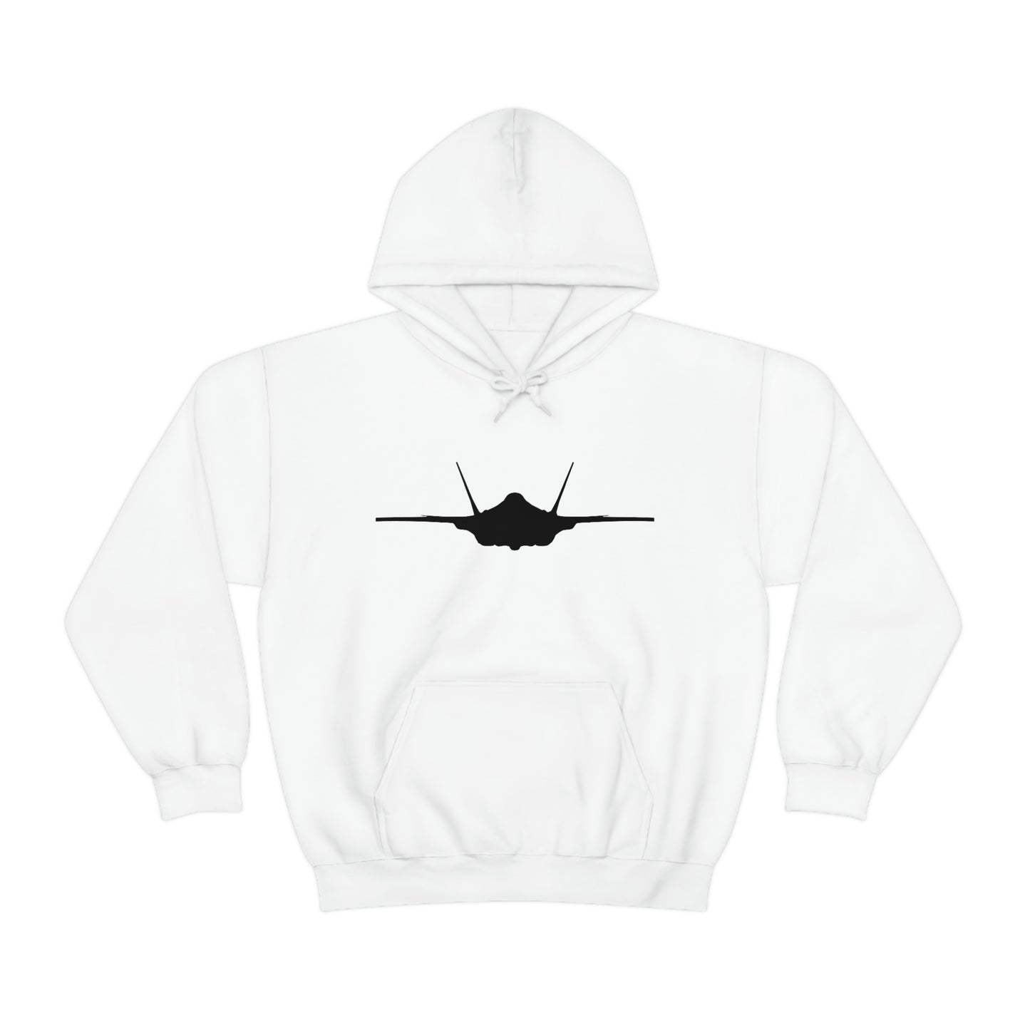 Unisex Heavy Blend™ Hooded Sweatshirt, F-35 Front Silhouette