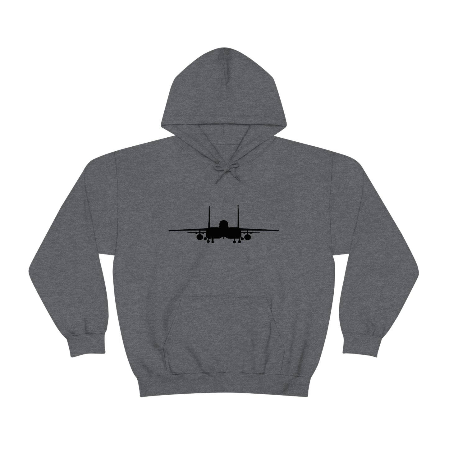 Unisex Heavy Blend™ Hooded Sweatshirt, F-15E Front Silhouette