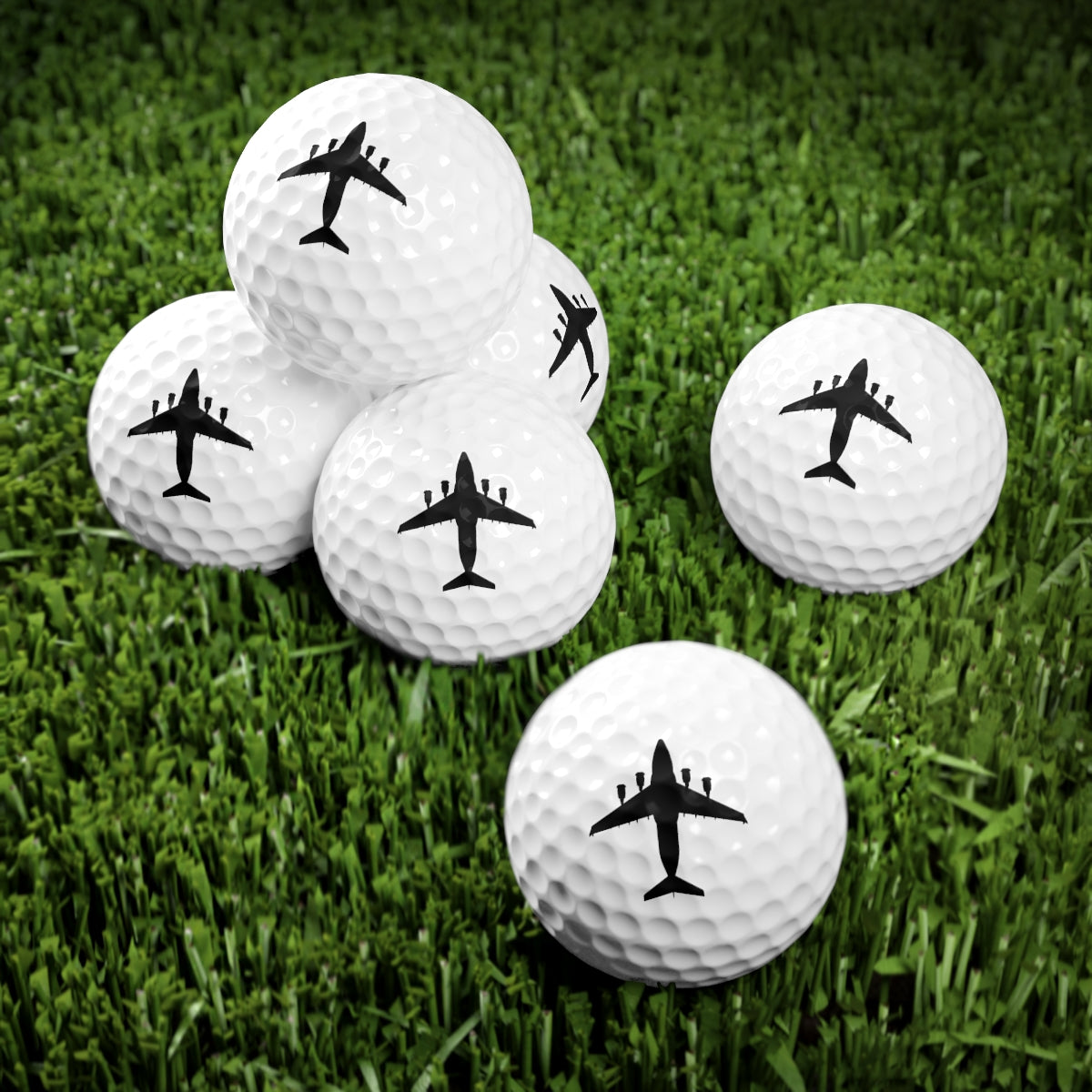 C-17 Top Silhouette Golf Balls, 6pcs