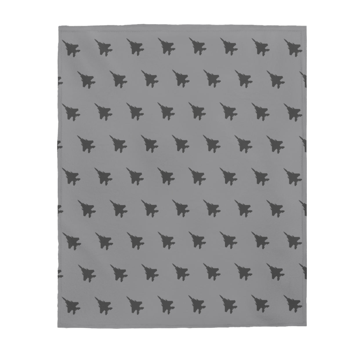 F-15 Velveteen Plush Blanket, Gray