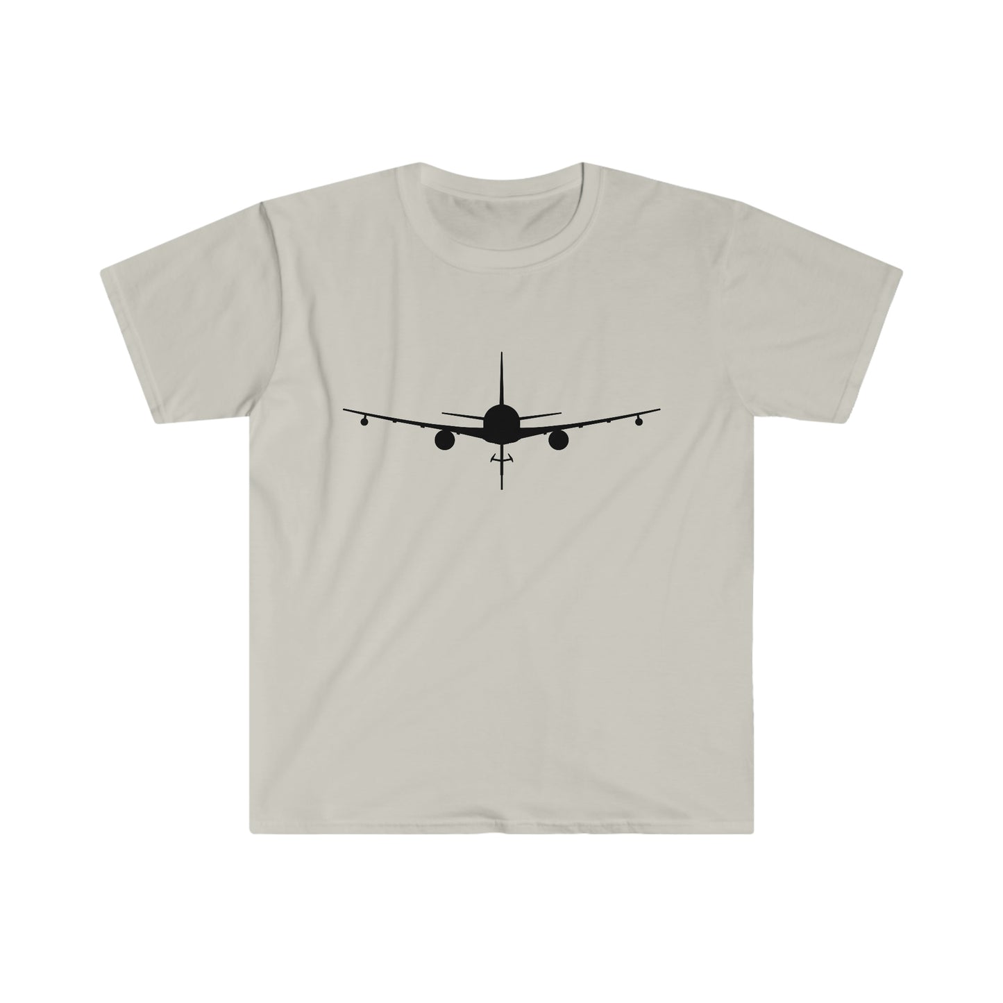 KC-46 Front Silhouette Unisex Softstyle T-Shirt, Multiple Colors Available