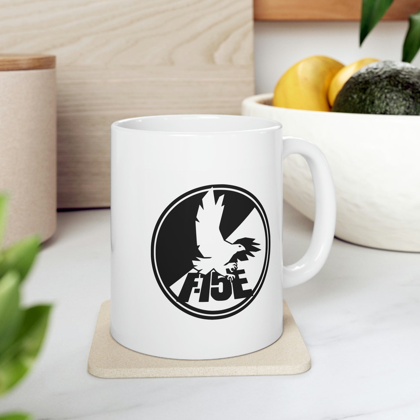 F-15E Day/Night & Front Silhouette Ceramic Mug 11oz