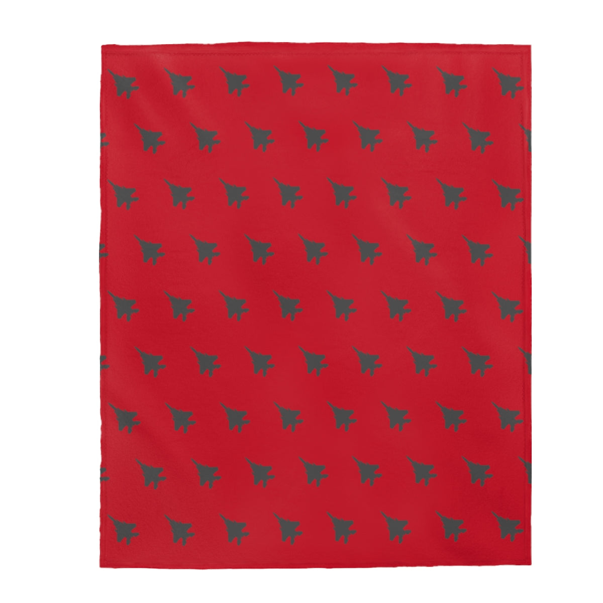 F-15 Velveteen Plush Blanket, Red