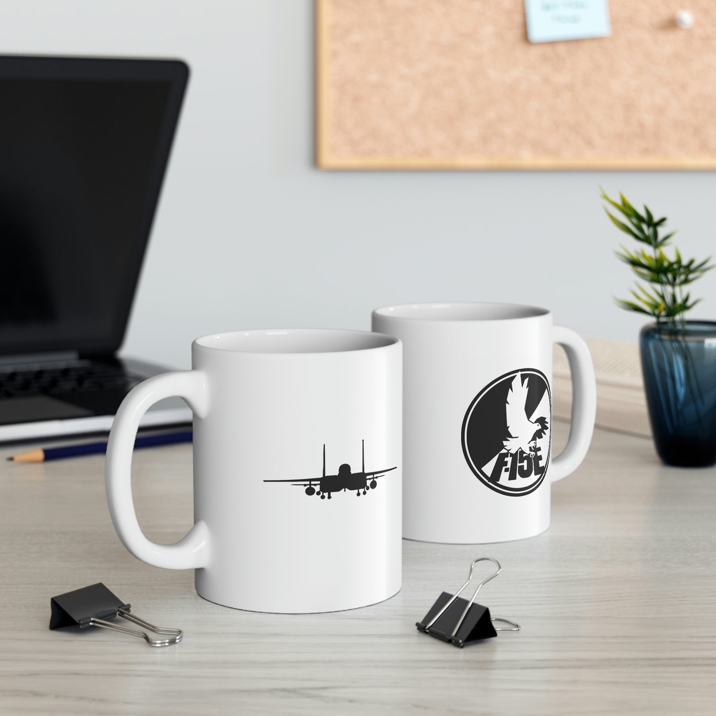 F-15E Day/Night & Front Silhouette Ceramic Mug 11oz