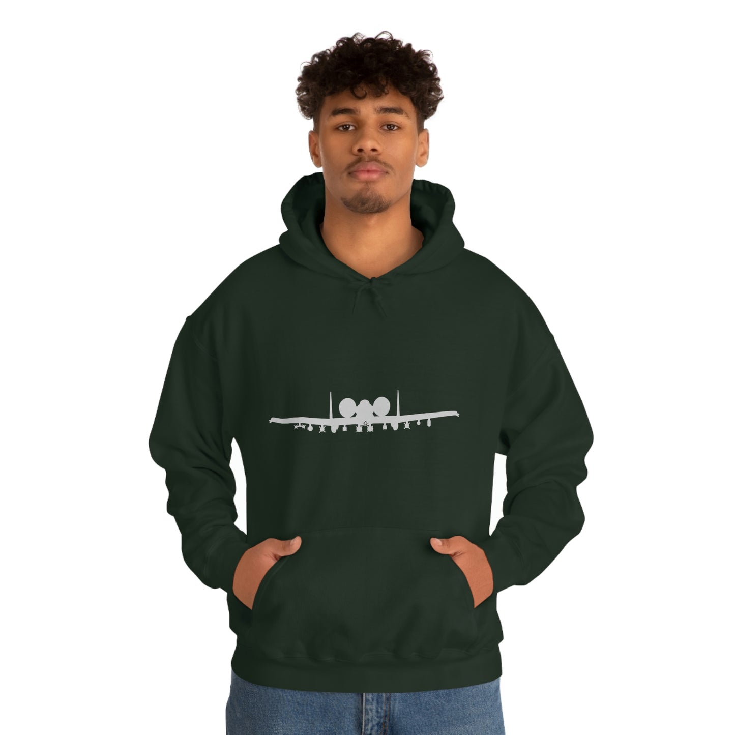 Unisex Heavy Blend™ Hooded Sweatshirt, A-10 Front Silhouette