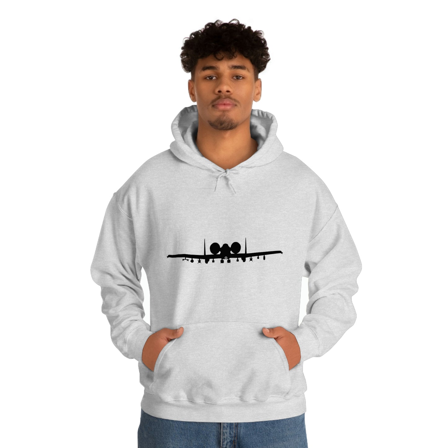 Unisex Heavy Blend™ Hooded Sweatshirt, A-10 Front Silhouette