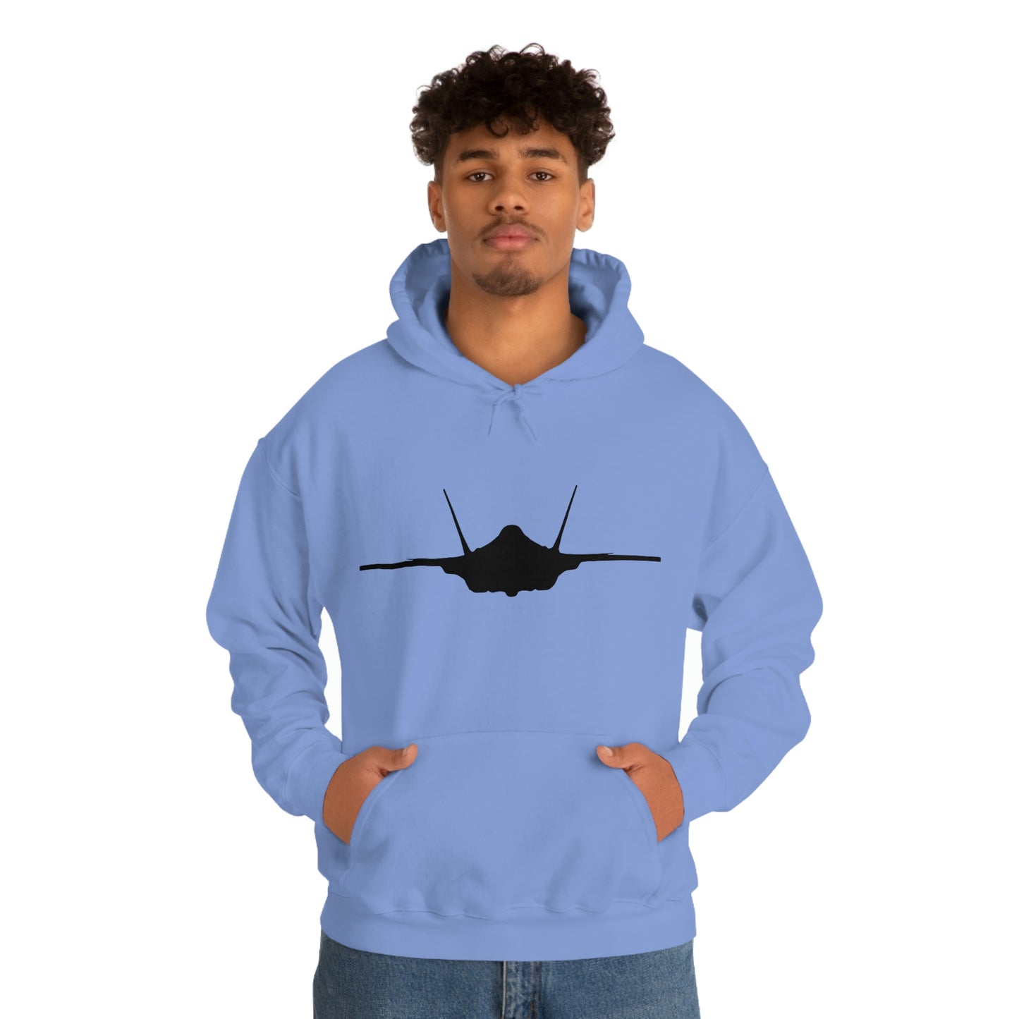 Unisex Heavy Blend™ Hooded Sweatshirt, F-35 Front Silhouette