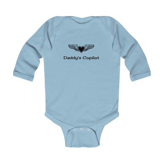 Infant Long Sleeve Bodysuit, Daddy's Copilot