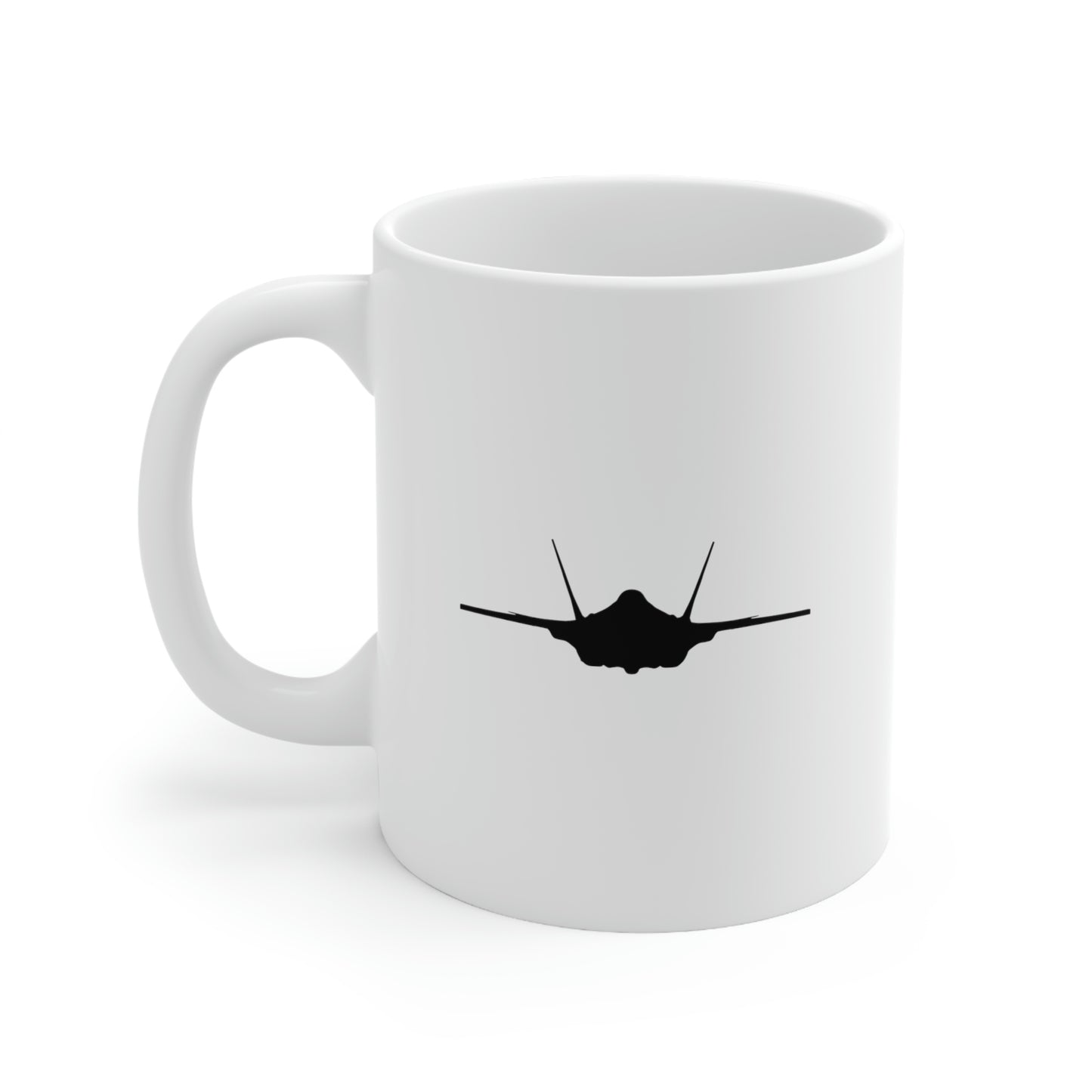 F-35 Lightning II & Front Silhouette Ceramic Mug 11oz