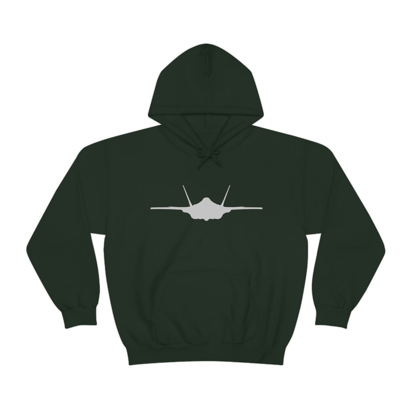 Unisex Heavy Blend™ Hooded Sweatshirt, F-35 Front Silhouette