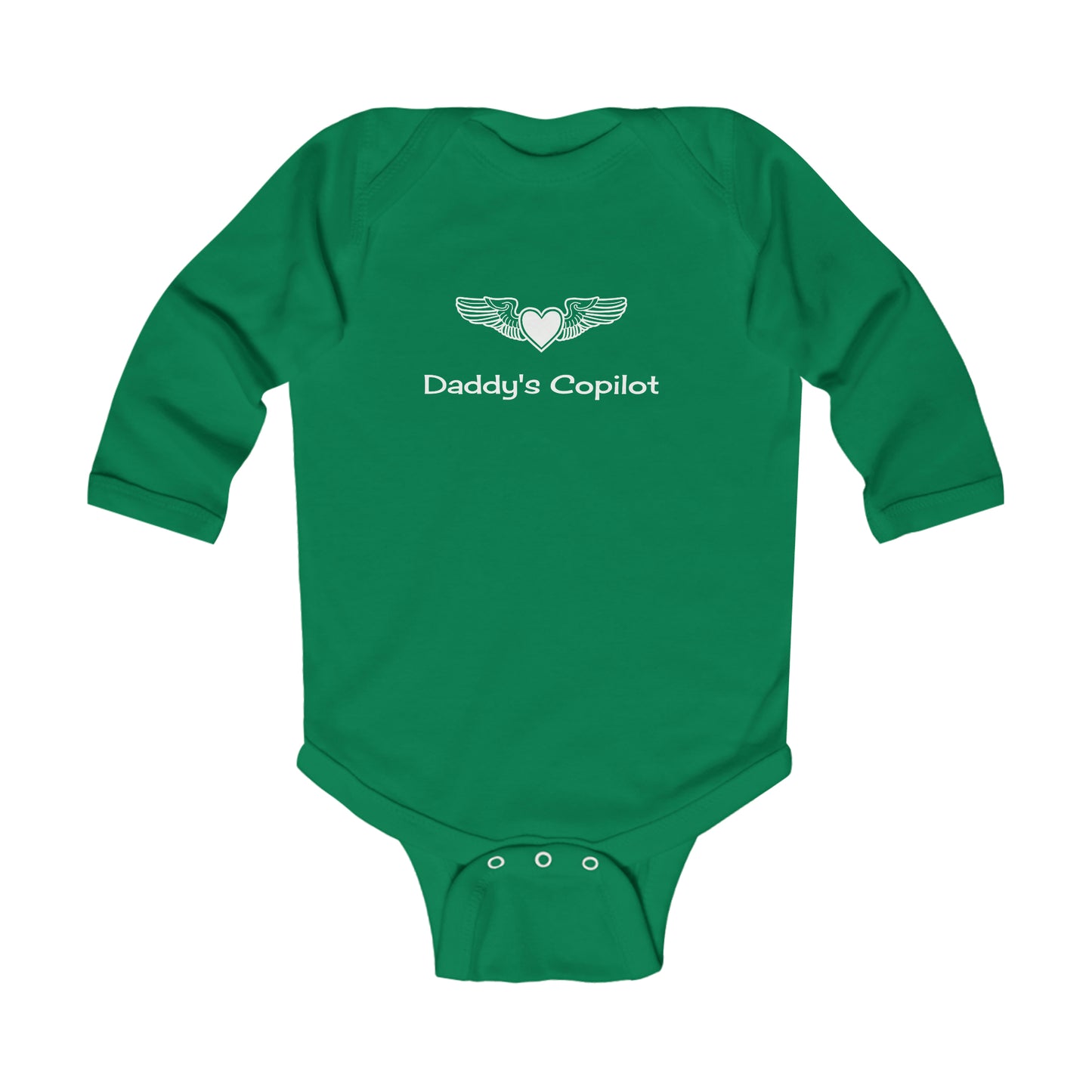 Infant Long Sleeve Bodysuit, Daddy's Copilot