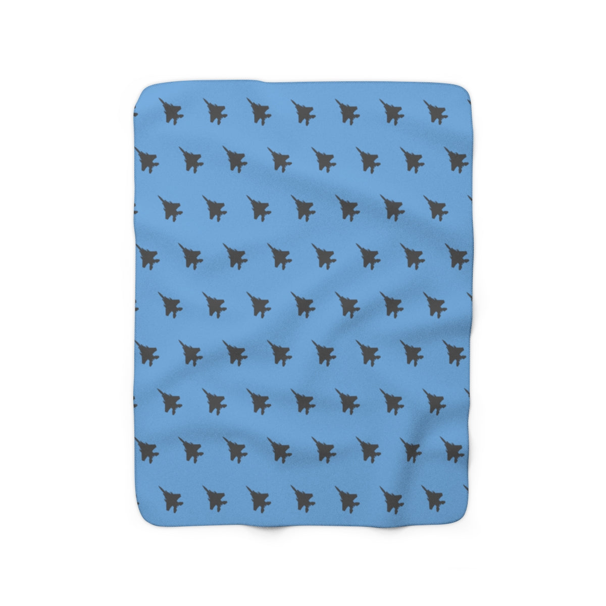 F-15E Sherpa Fleece Blanket, Light Blue