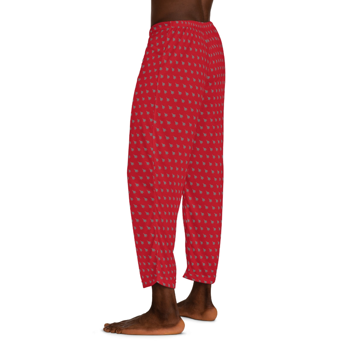 F-15E Men's Pajama Pants, Dark Red